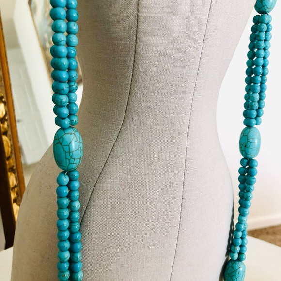 Vintage turquoise bead southwestern style necklace 💙 - Picture 6 of 13